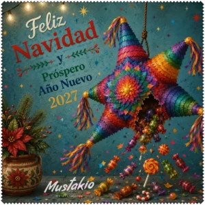 Tarjeta de Navidad con Microfibra